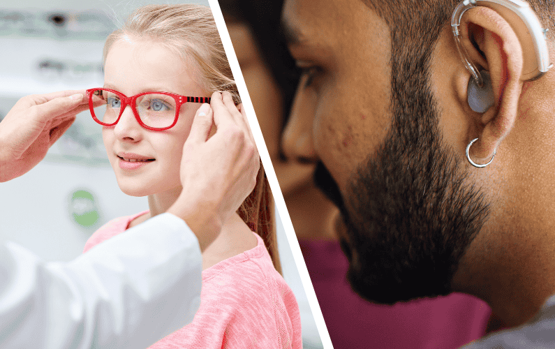 glasses or hearing aids